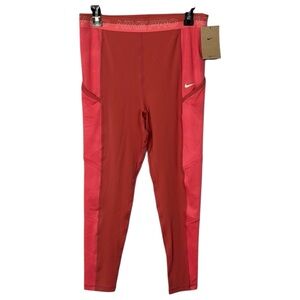 Nike Legging Salmon & Pink‎ Athletic Dri-Fit 7/8 Length in Size L  NWT